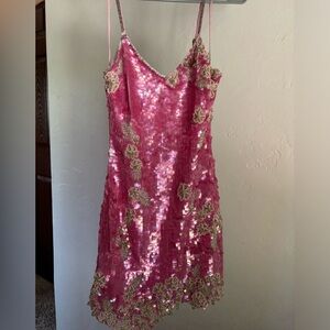 LOVESHACKFANCY Meline Sequin Mini dress